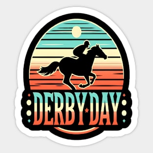 Cute Horse 150th Derby Day 2024 Horse racing Fascinator Sticker